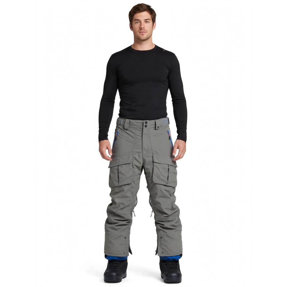 Thirtytwo Snowboarding Pants Grey Men's L Adjustable Waist Snow Ski Winter